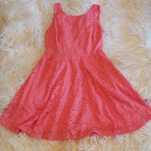 Pink Lace Mini Dress